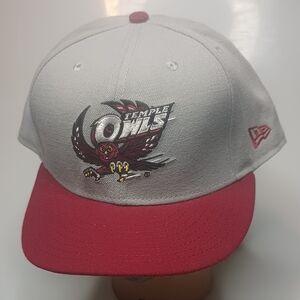 New Era 59Fifty Temple Owls Fitted Hat Size 8.